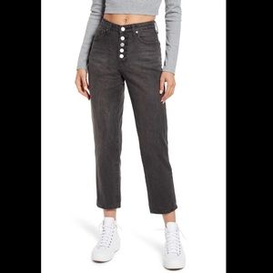 BP. Black Washed Button Fly Mom Jeans NWT